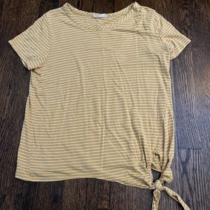 olivia rae striped yellow shirt